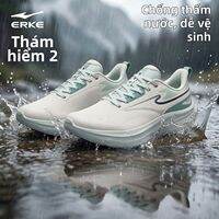 Erke | Giày Chạy Bộ Nam Da Thu Mới Chống Nước Chống Trượt Nhẹ Giảm Xóc