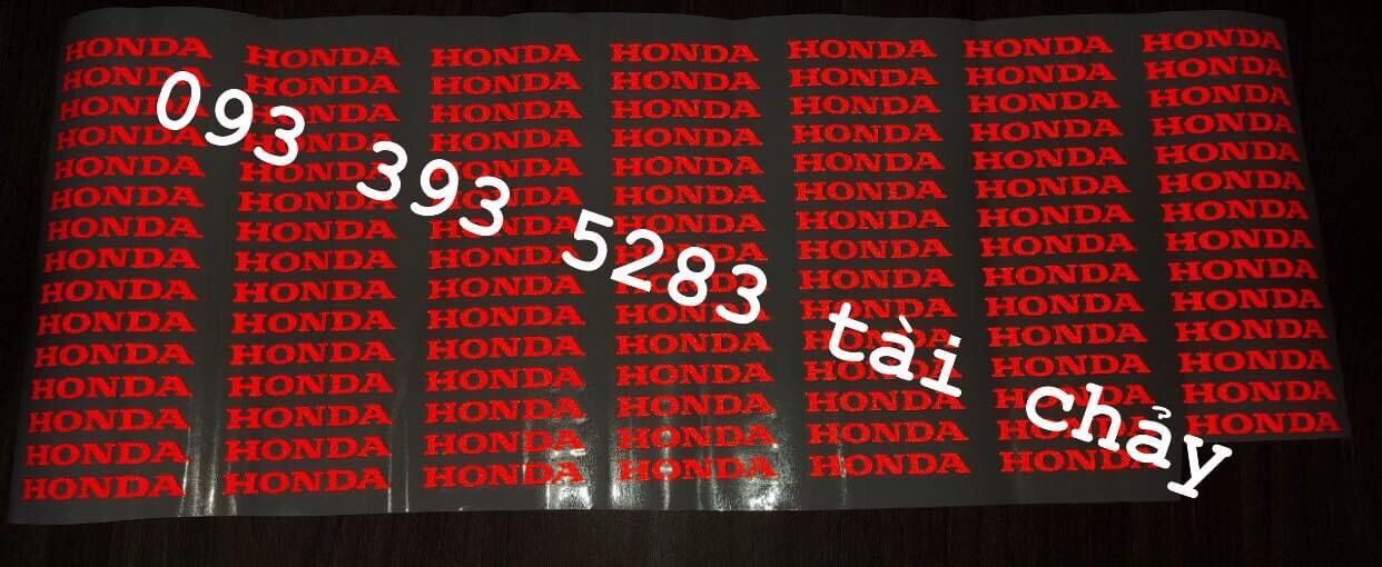 Tem honda ốp đầu phản quang