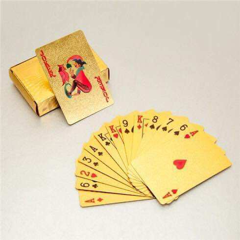 Bộ bài tây mạ vàng 52 lá