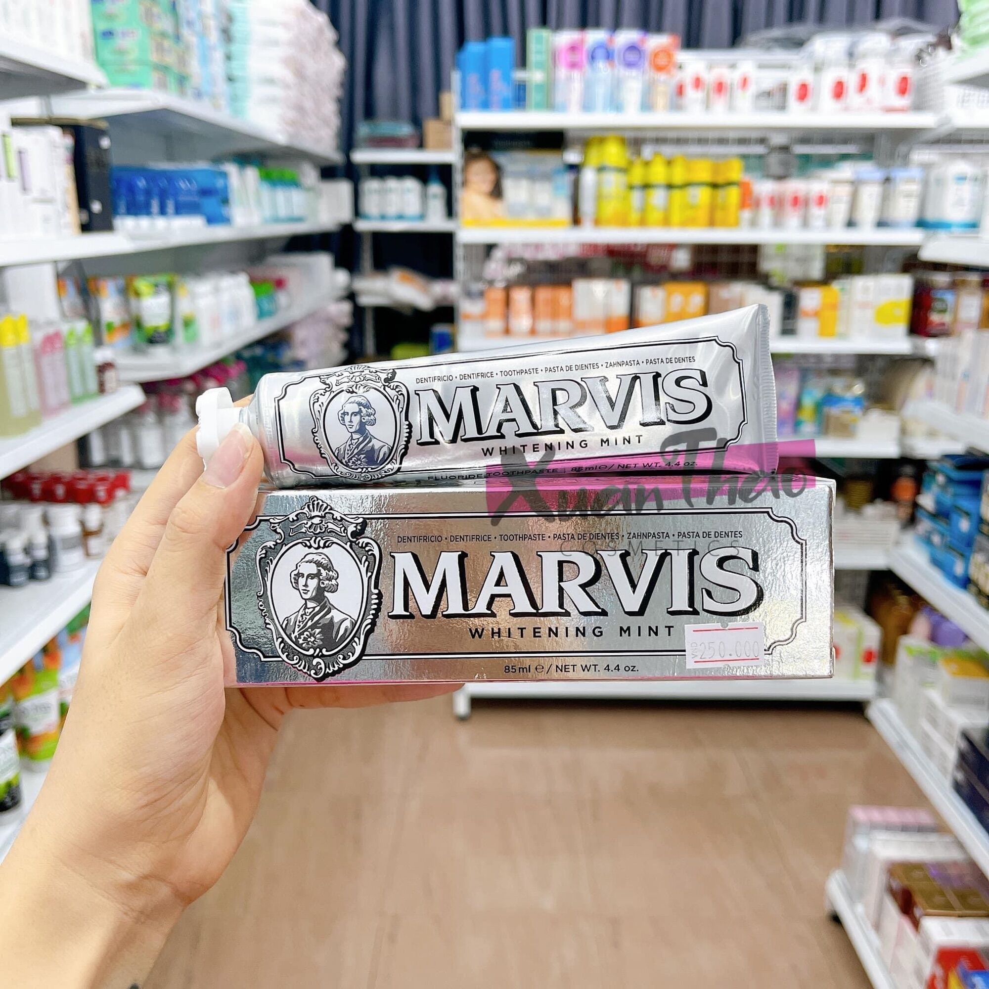 Kem Đánh Răng Marvis Whitening Mint - Làm Trắng Răng
