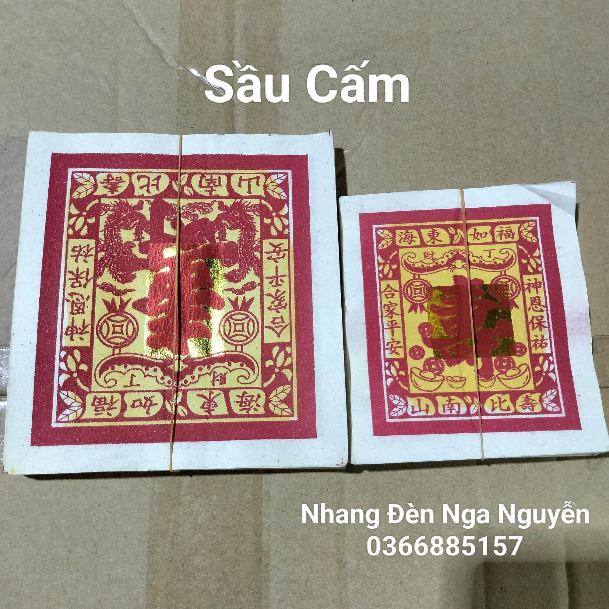 {1 xấp} Giấy Cúng Chữ Thọ Lớn ( sầu cấm )