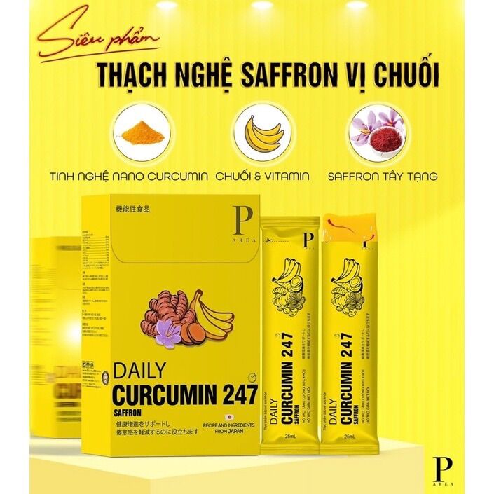 Thạch Nghệ Đông Trùng vị chuối Saffron Nano Curcumin