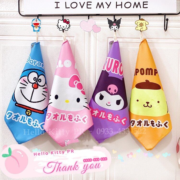 Khăn lau tay Hello Kitty - Doremon Doraemon