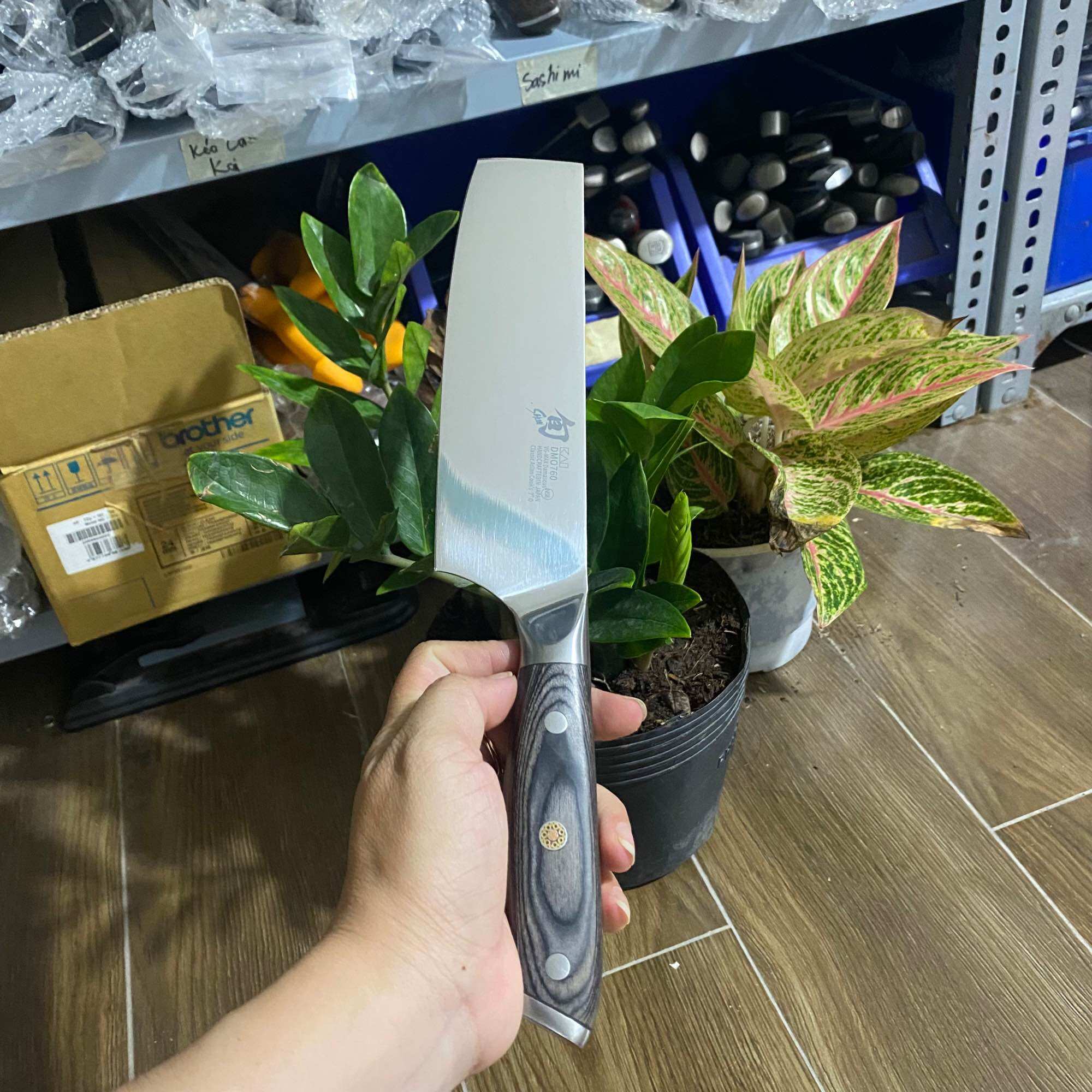 Dao bếp thái lọc thịt cá Đức cán gỗ 34cm