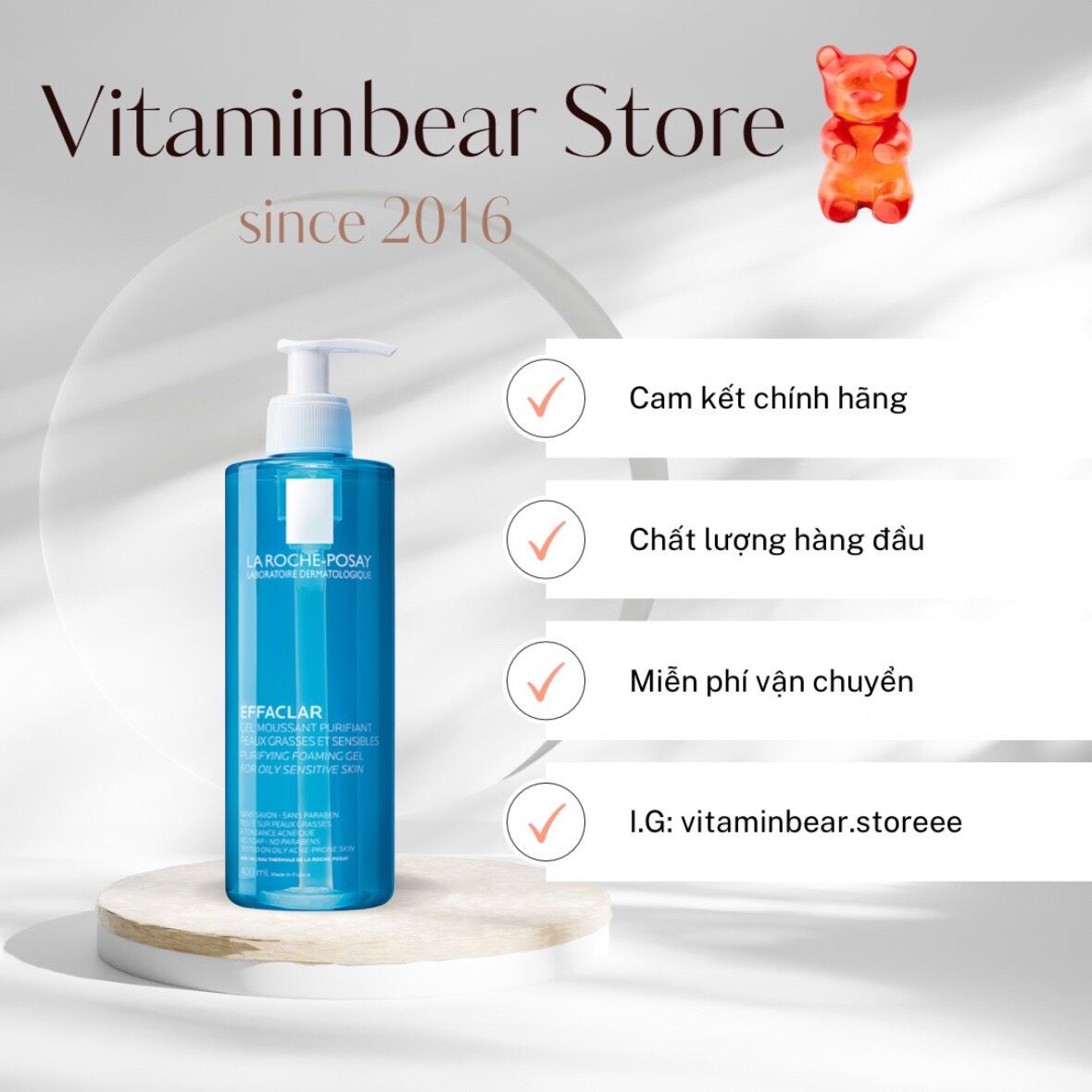 Sữa rửa mặt la roche dạng gel