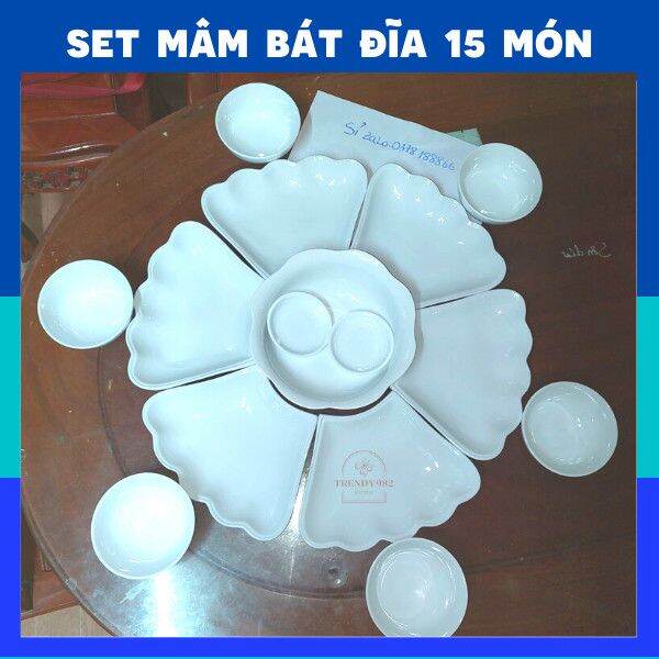Bộ Bát đĩa hoa mặt trời [ combo kêt hợp]