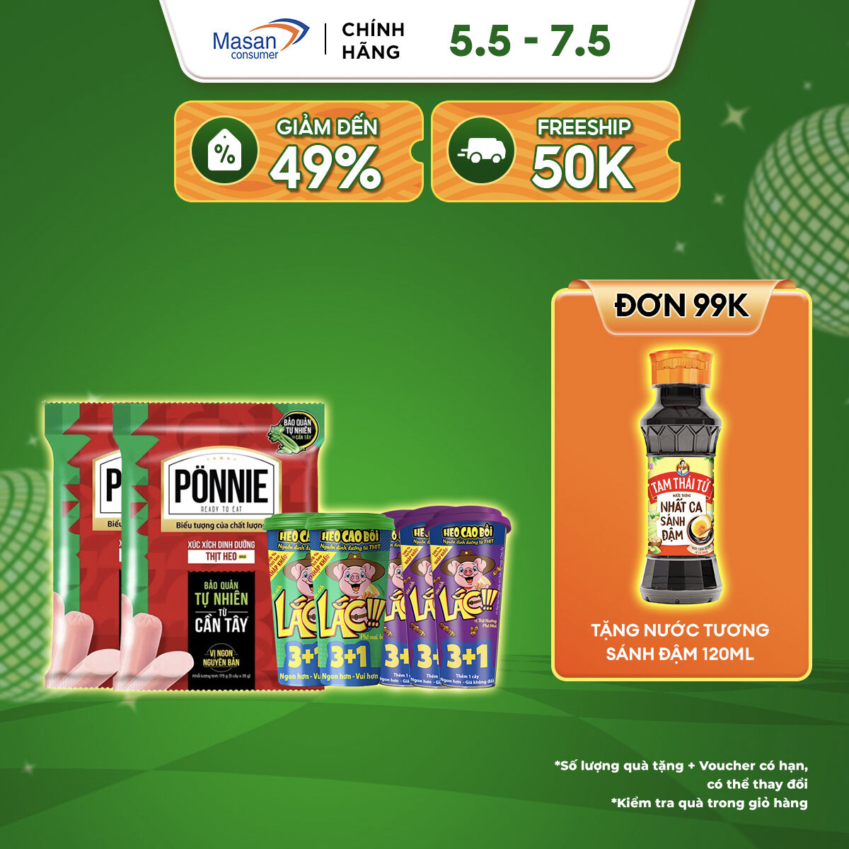 [05-07.5 Voucher 18% CHO ĐƠN TỪ 199k]Combo 5 ly lắc Heo cao bồi ( 3 vị thịt nướng phô mai + 2 vị Phô