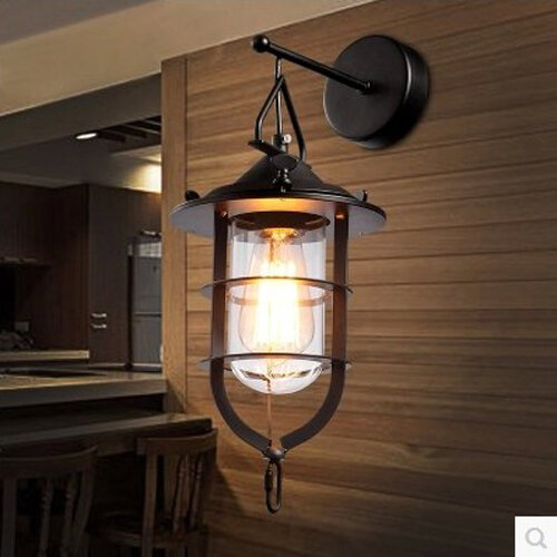 Huixin Đèn Tường Đầu Giường Phòng Ngủ Cá Tính Sáng Tạo Đơn Giản Phong Cách Công Nghiệp Cổ Điển Kiểu Mỹ Đèn Tường Trang Trí Đèn Sắt Nghệ Thuật Edison
