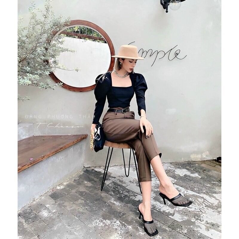 Quần Tây Nữ Cạp Cao Chữ V