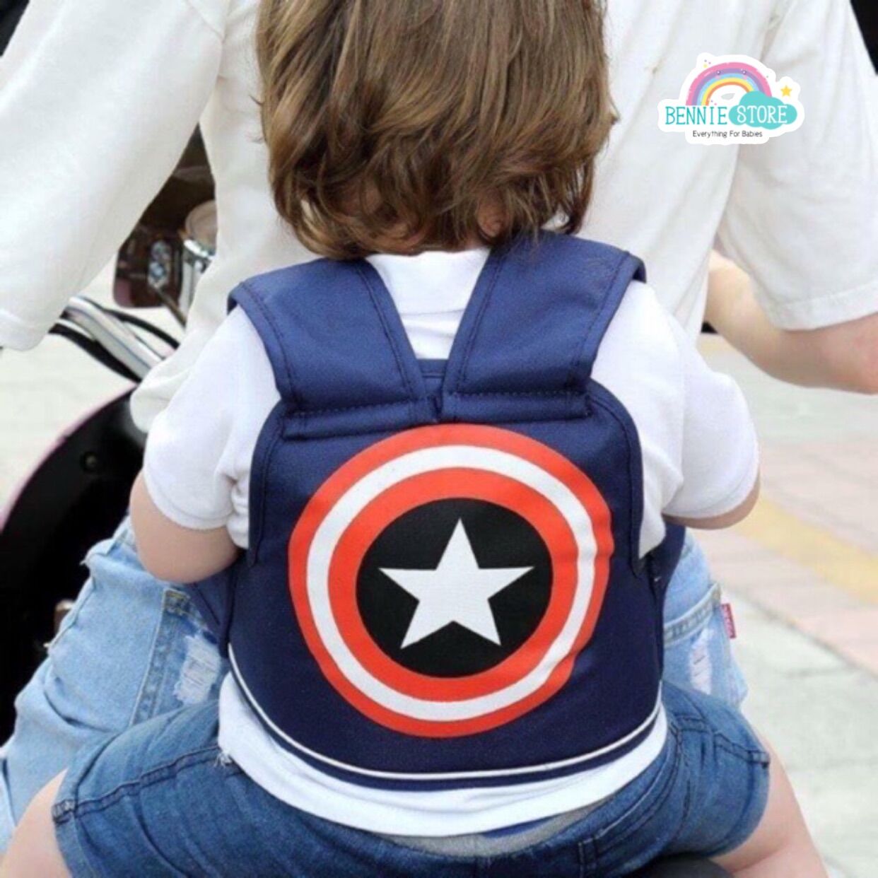 Đai Đi Xe Máy Phản Quang An Toàn Cho Bé