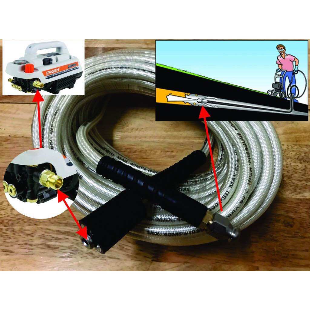 Dây thông tắc cống 10m, 15m, 20m chuột phản lực phá dị vật siêu mạnh tiện lợi