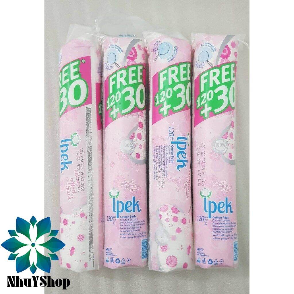 Bông Ipek - Bông Tẩy Trang Ipek 120 Miếng (+30 Miếng)