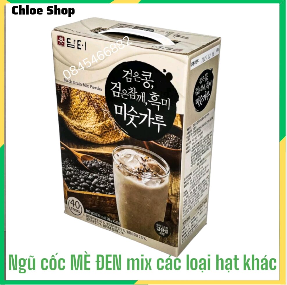 Bột ngũ cốc MÈ ĐEN Damtuh Hàn Quốc và nhiều loại hạt