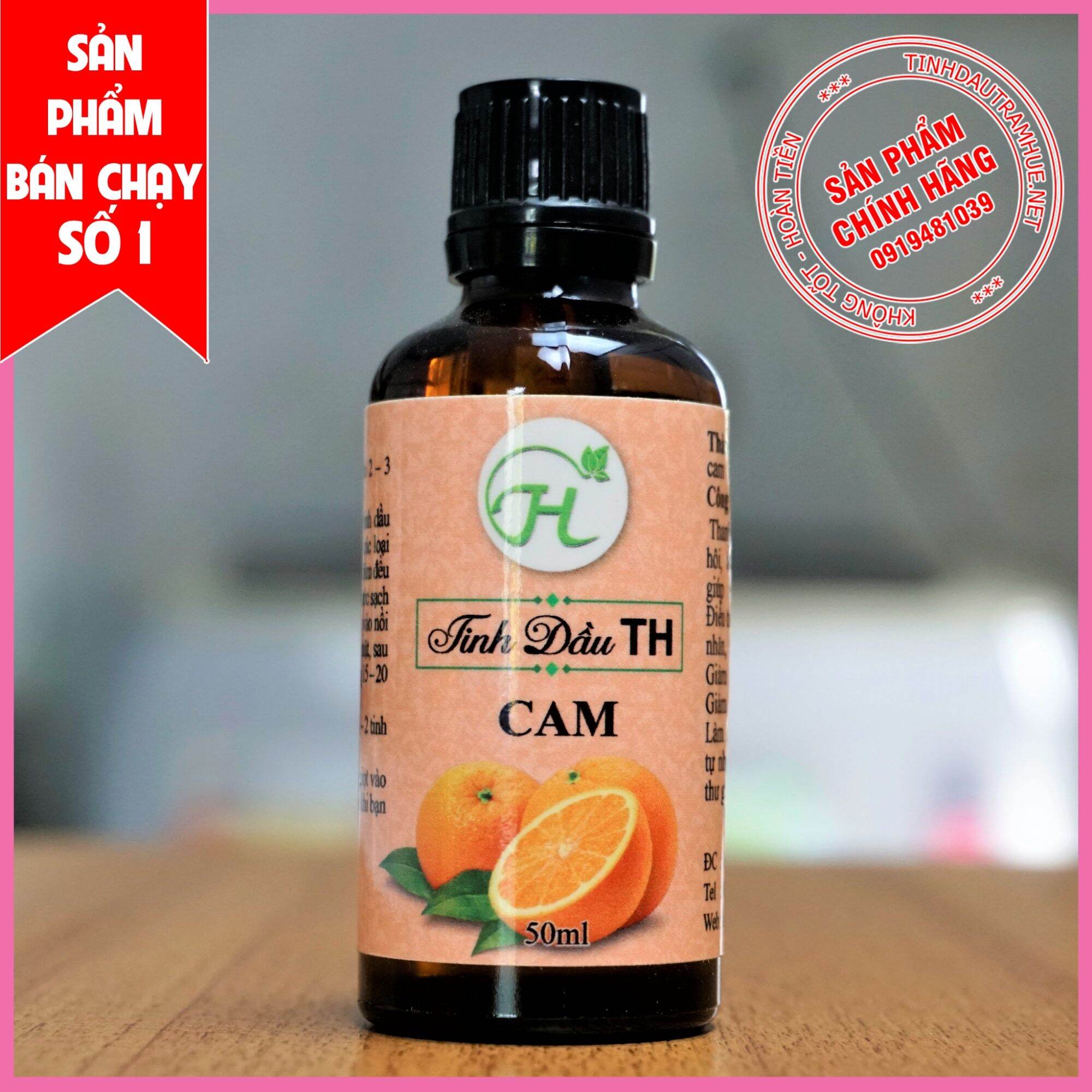 Tinh dầu cam TH 50ml nguyên chất, thơm phòng, cân bằng cảm xúc