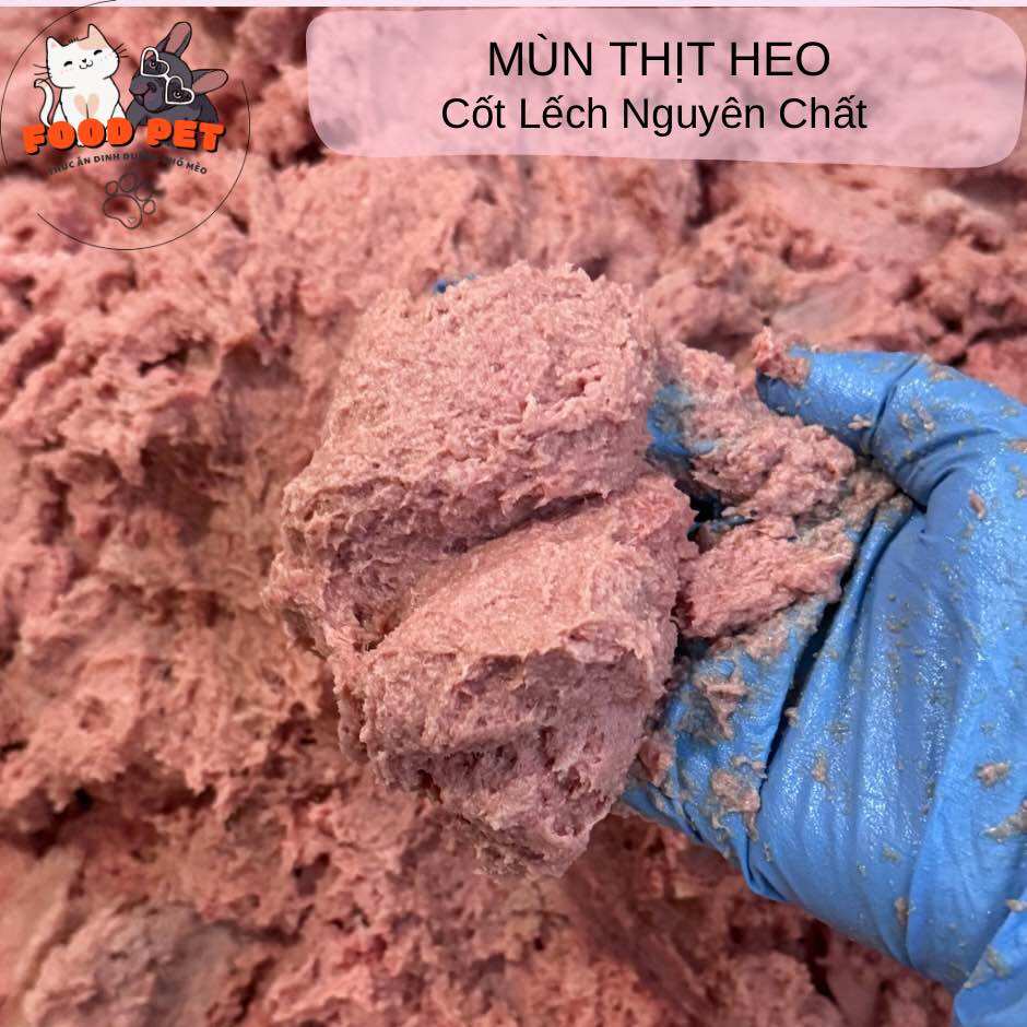 Mùn Thịt Heo Tươi 100% Cốt Lết Heo Thơm Ngon Làm Pate Cho Chó Mèo - FoodPet - Hỏa tốc