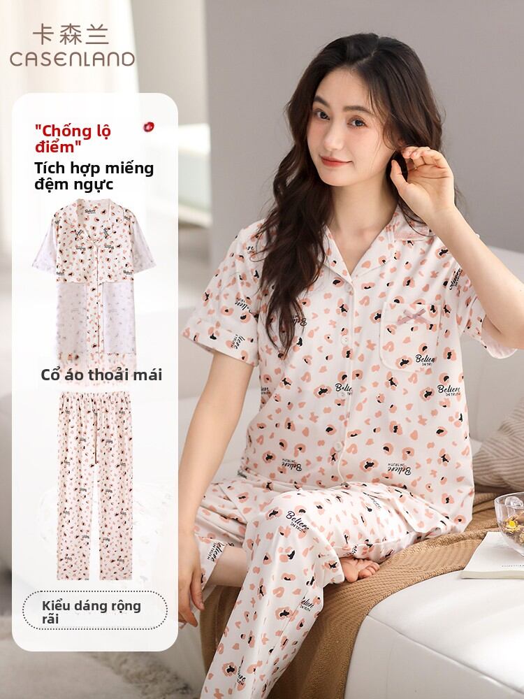 CASENLAND | Cotton Padded Summer Outwear Sleepwear Set Giá 697,000 Đồng*Miễn phí vận chuyển