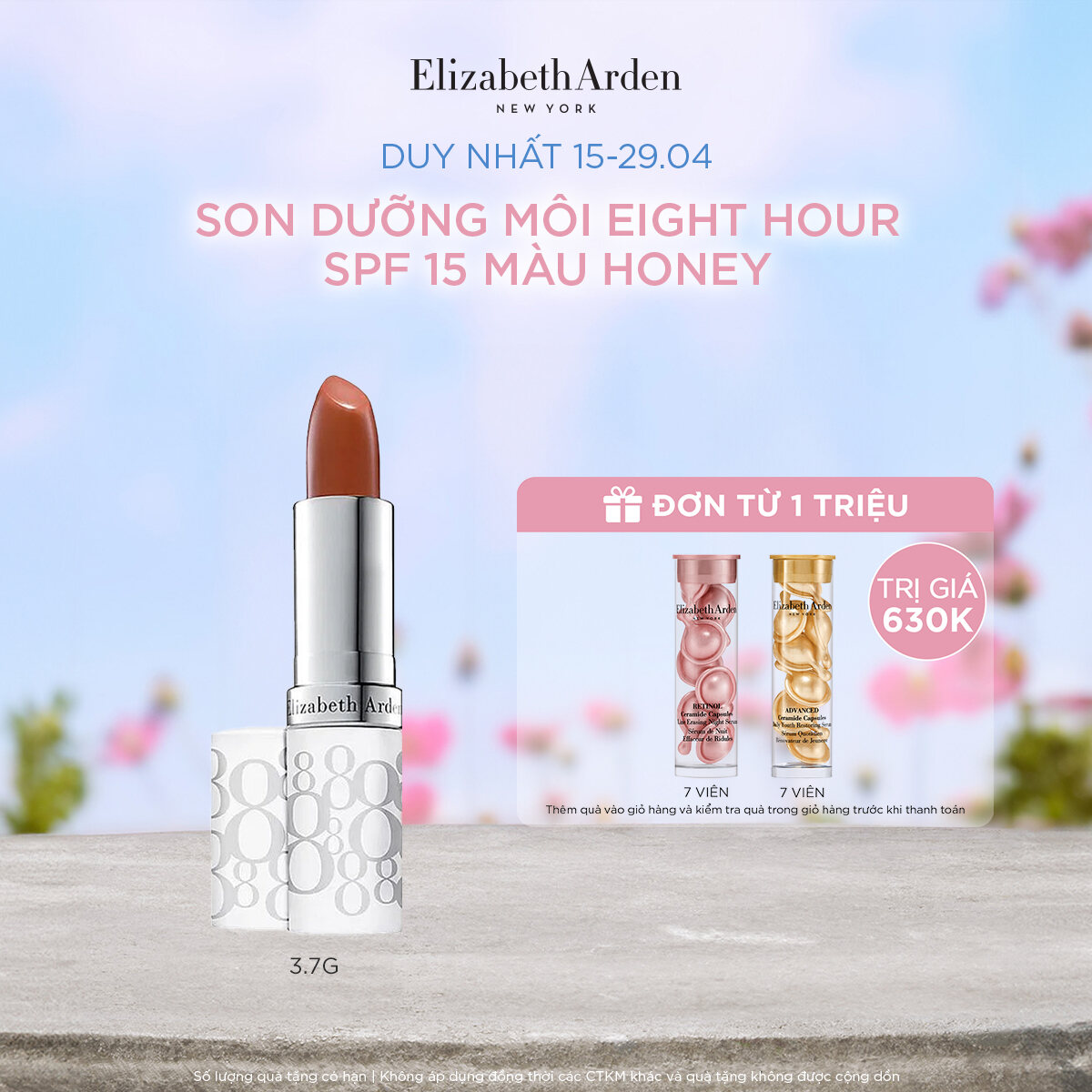 Son dưỡng môi có màu Elizabeth Arden Eight Hour Cream Lip Protectant Stick Sheer Tint SPF 15