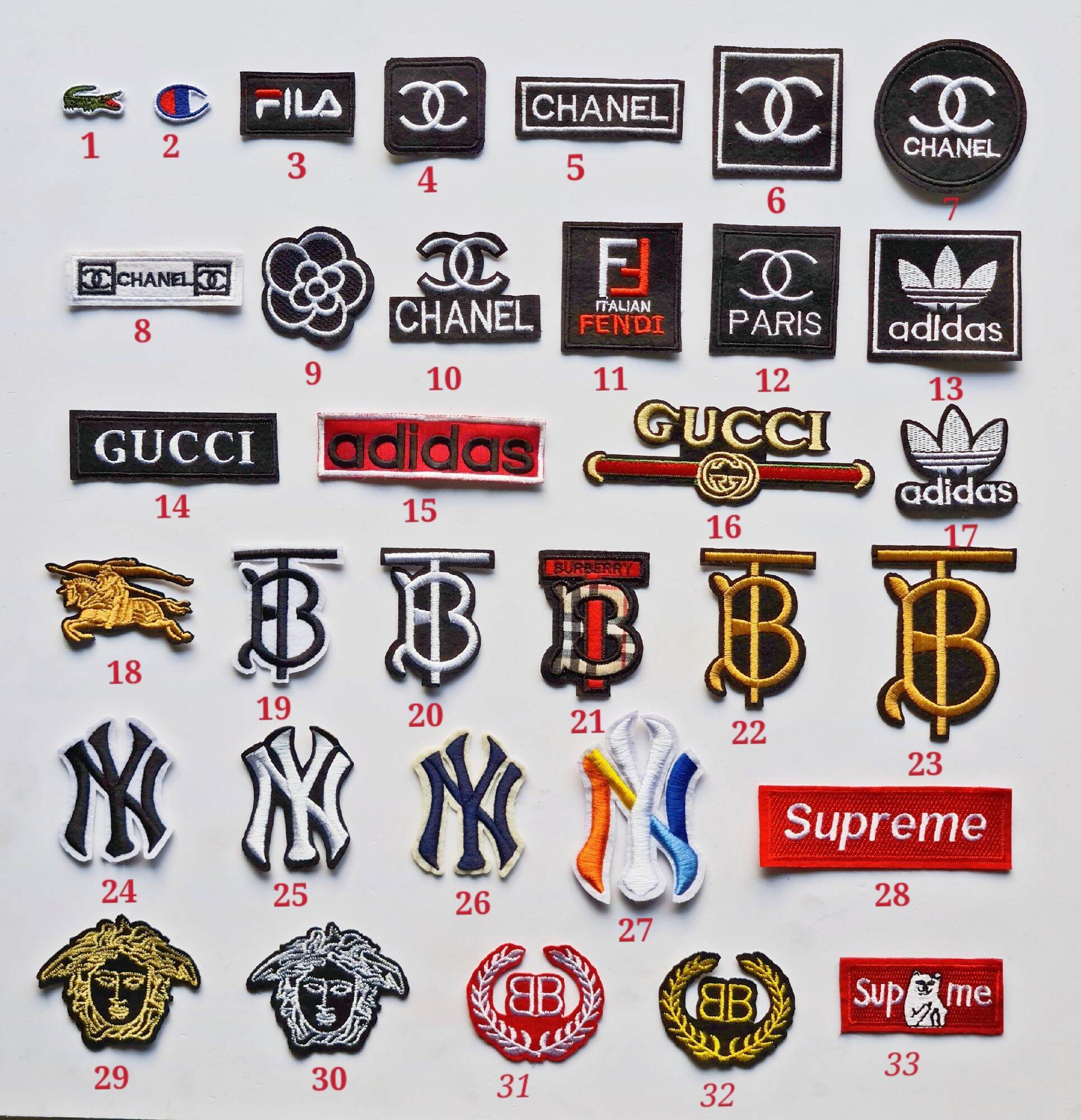 Sticker Ủi Thương Hiệu Nổi Tiếng (1 miếng)