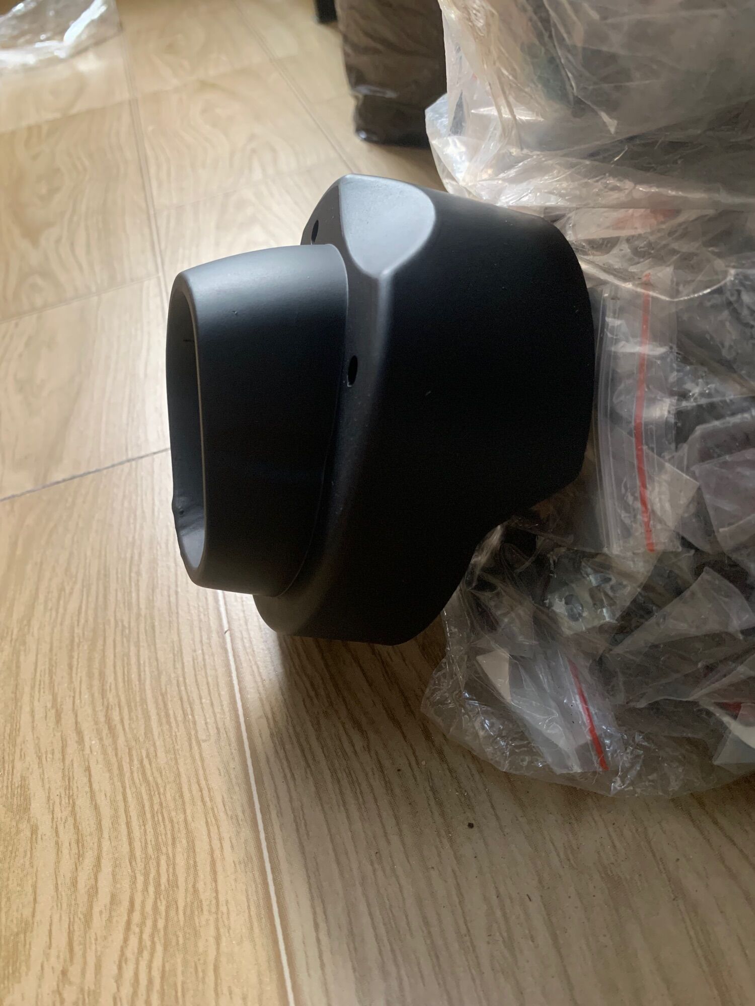 chụp đích pô exciter 150 kiểu TFX màu đen nhám
