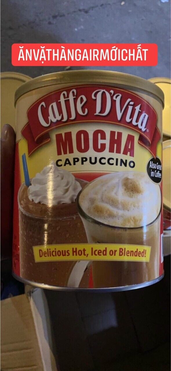 [DATE ĐẸP 06/2027]Cà Phê Hòa Tan Caffe D'vita Mocha Cappuccino Hộp 1.8 Kg