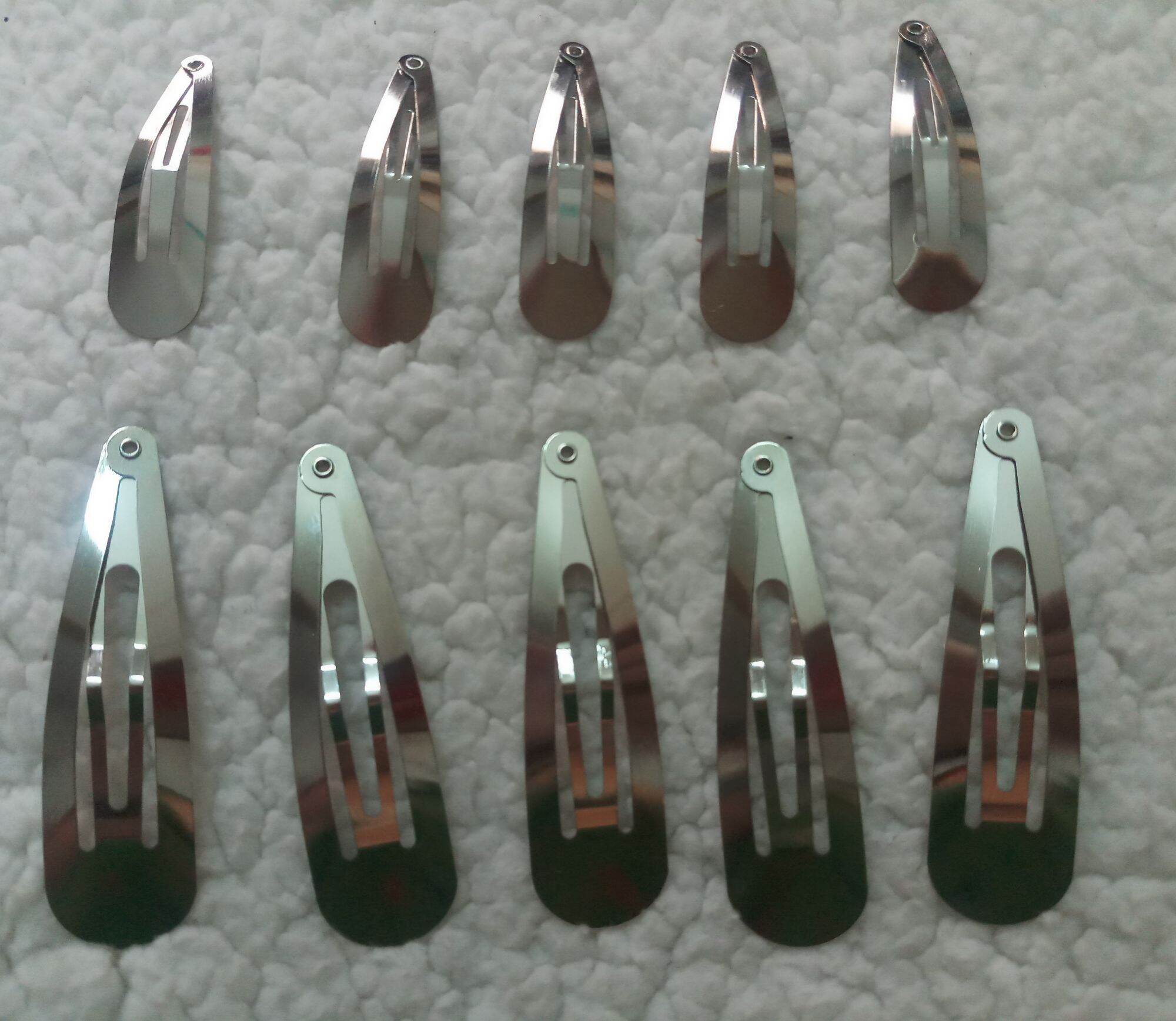 Sét 10 kẹp tách bạc size 4cm và 6cm