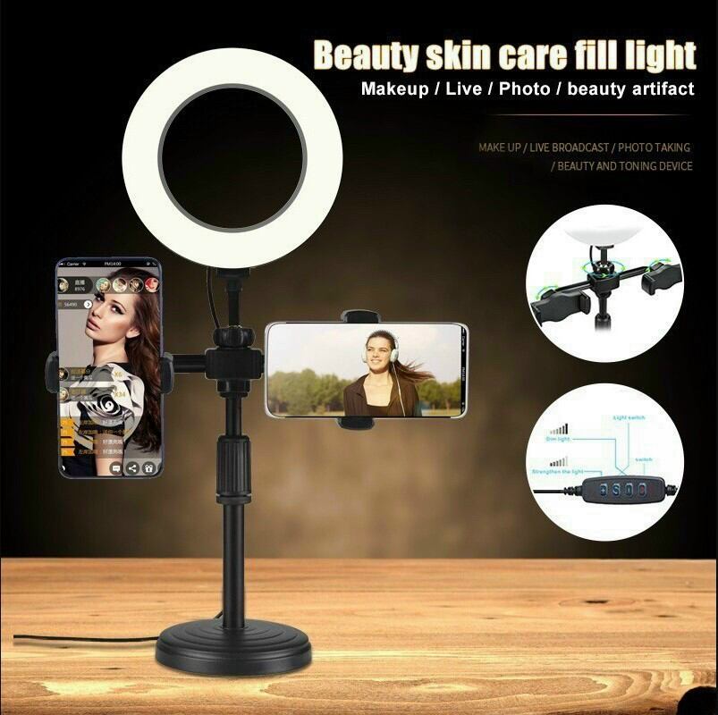 Đèn live streaml Led có gương 3 màu