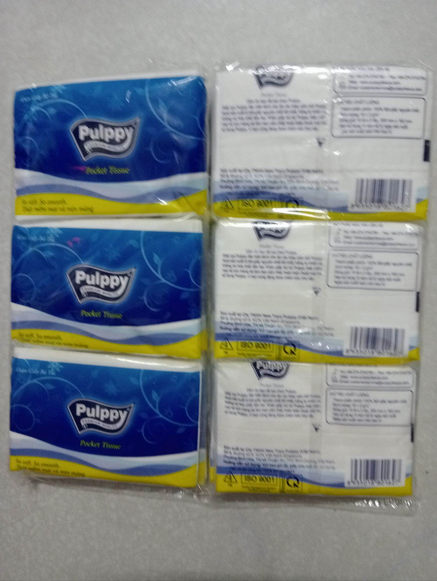 Khăn giấy bỏ túi pulppy regular lốc 6 gói