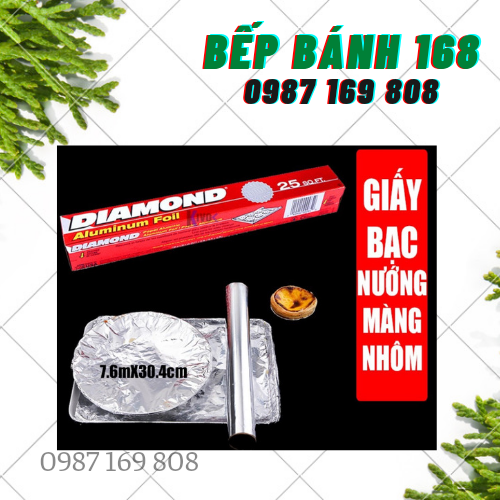 Giấy bạc nướng Diamond 30.4cm x 7.6m / màng nhôm nướng Diamond