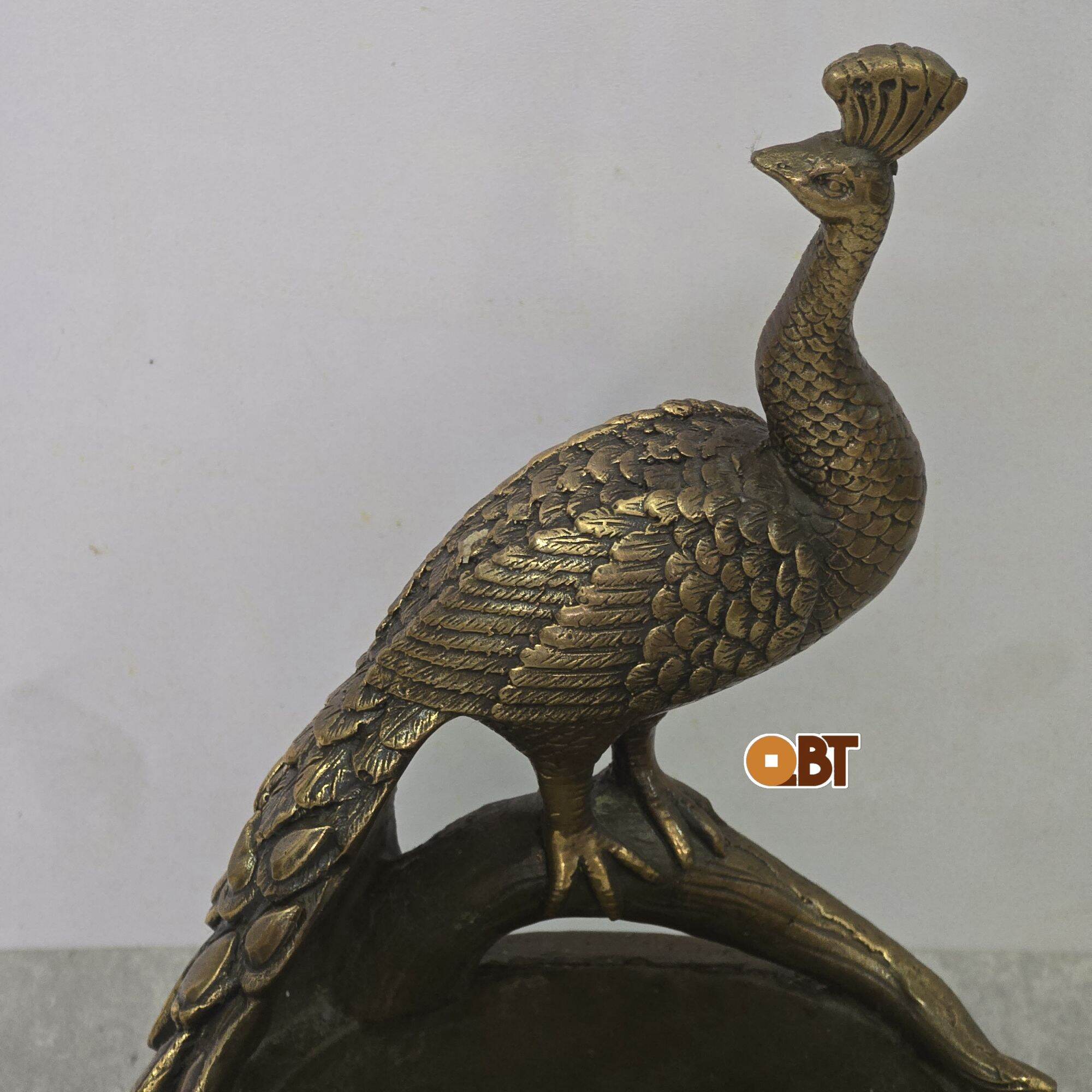 Gạt tàn con công size đại bằng đồng