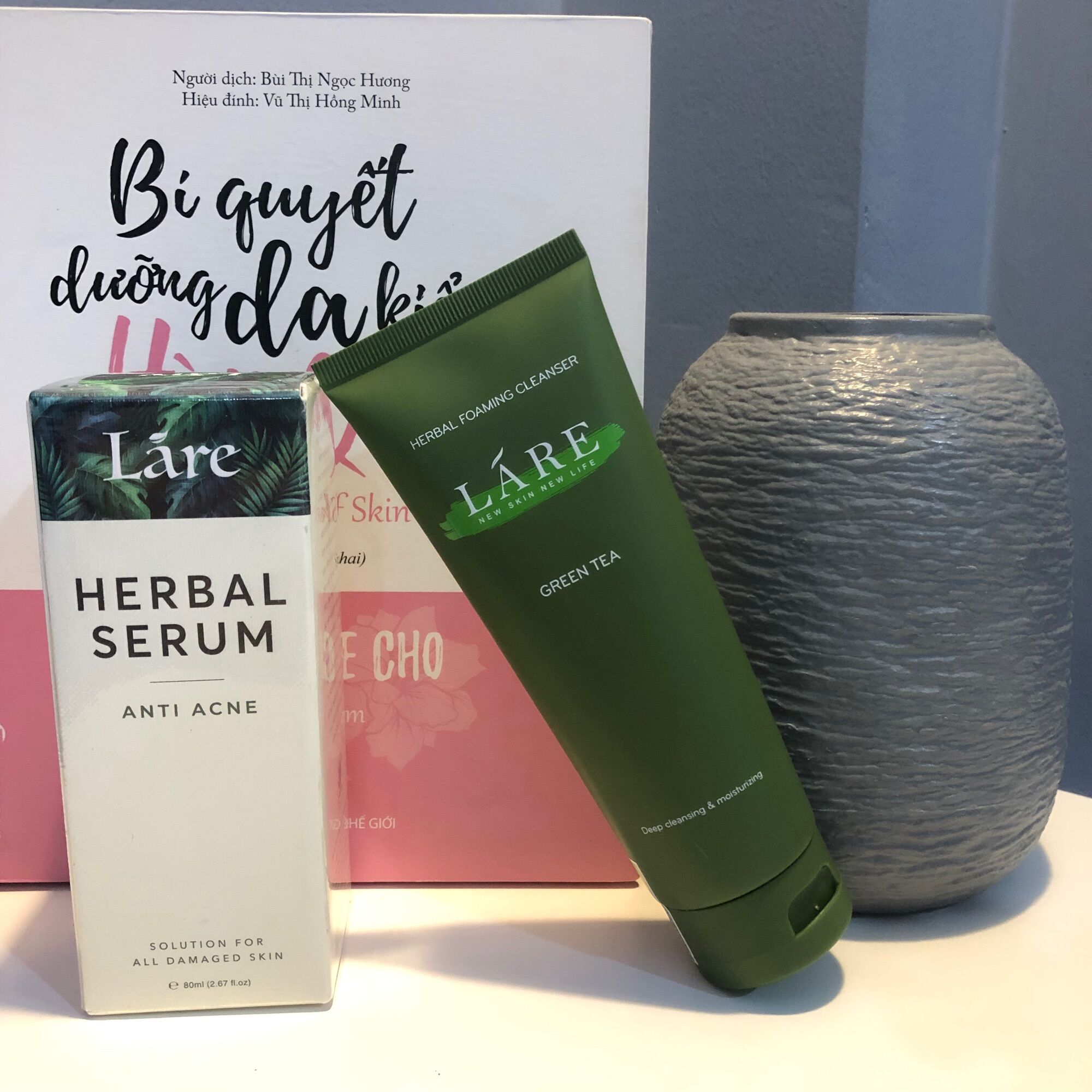 Combo Serum 80ml và Sữa rửa mặt 120ml Thanh Dược Lare