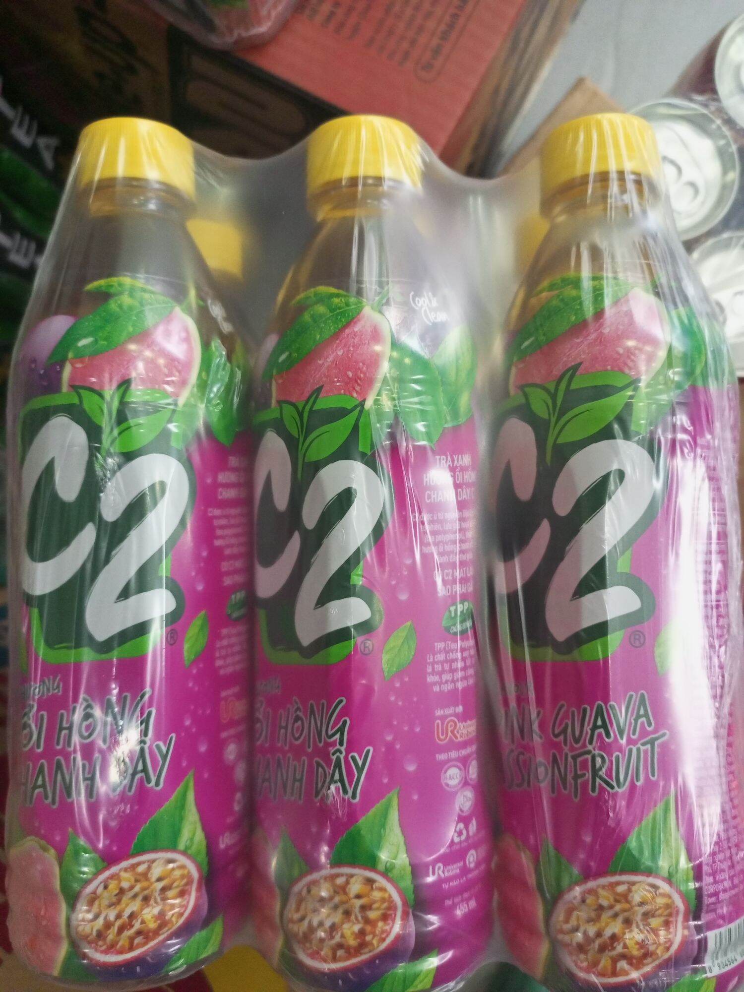 LỐC 6 CHAI TRÀ C2 ĐỦ VỊ 455ML