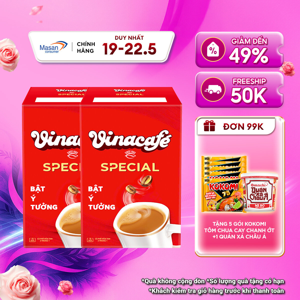 Combo 2 Hộp Cà Phê Hòa Tan Vinacafe Special Hộp X 18 gói X 17Gr