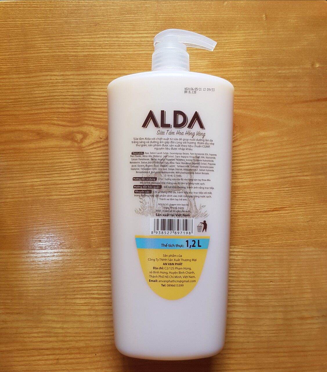 Sữa tắm Alda hoa hồng vàng 1200ML
