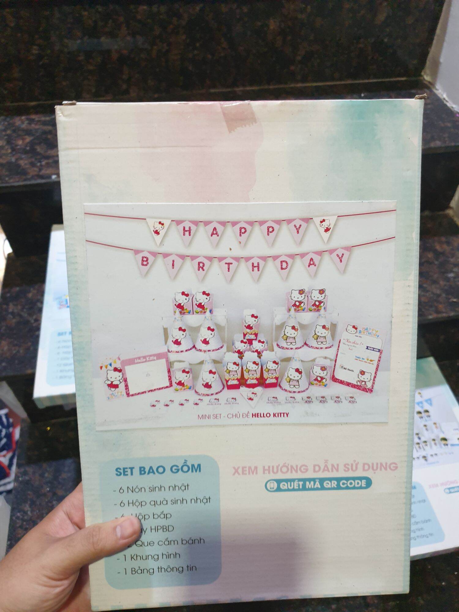Bộ Trang Trí Bàn Tiệc Sinh Nhật Chibi Set