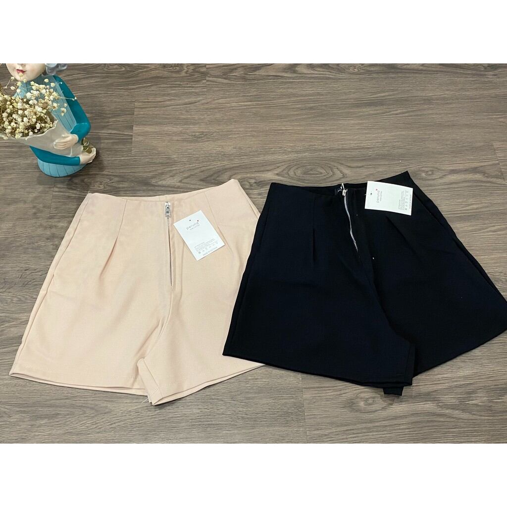 Quần Short Cạp Liền Khoá Trước
