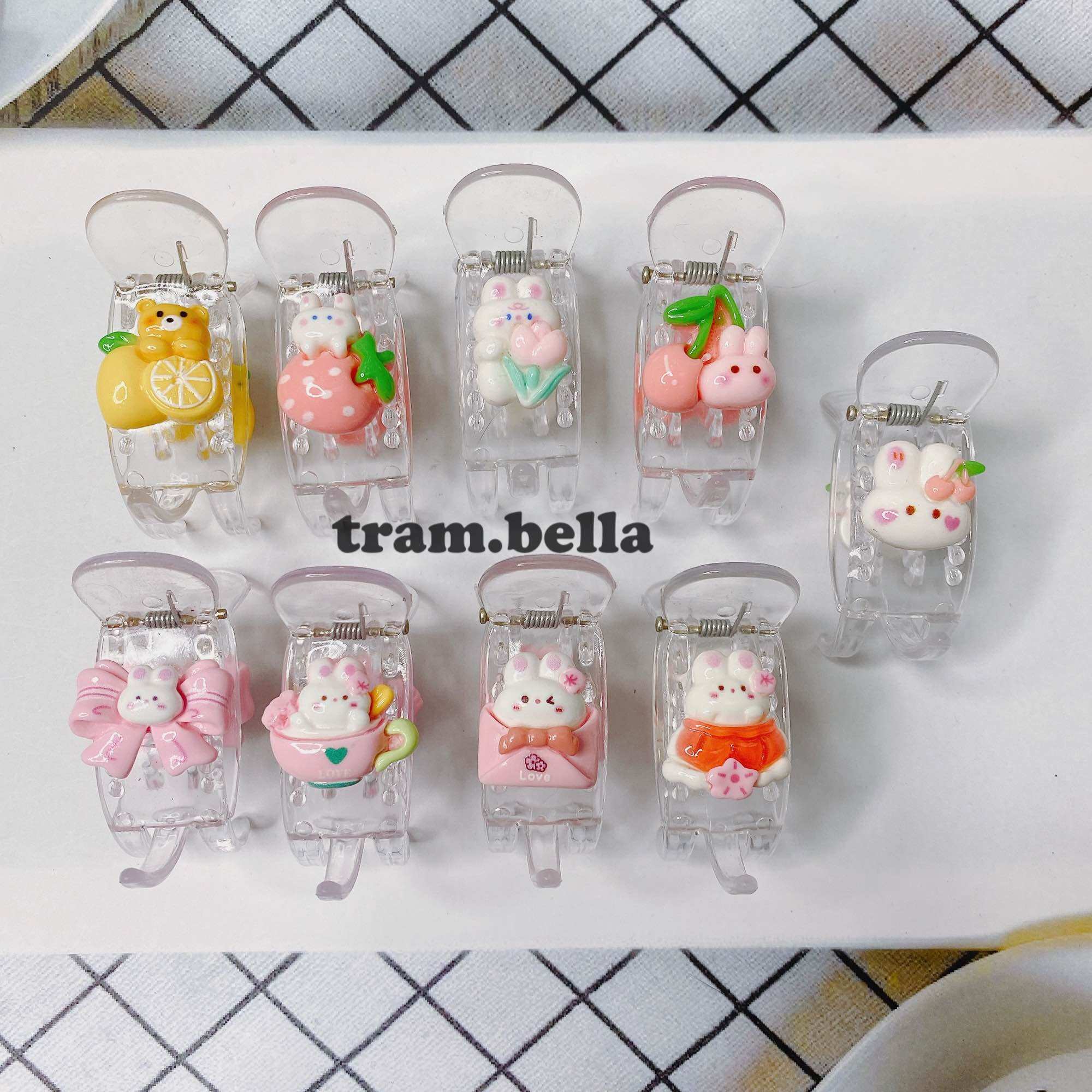 Kẹp tóc càng cua 3 răng hình dễ thương Trâm Bella