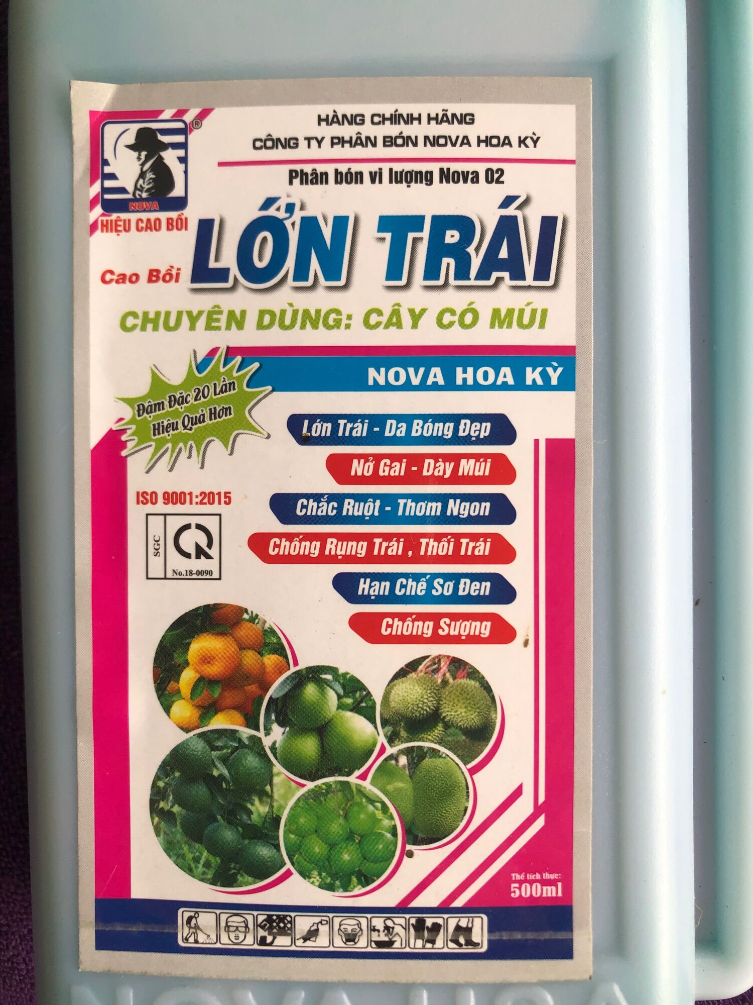 Phân bón lá Lớn Trái | Cty Nova Hoa kỳ 🇺🇸chai 500ml