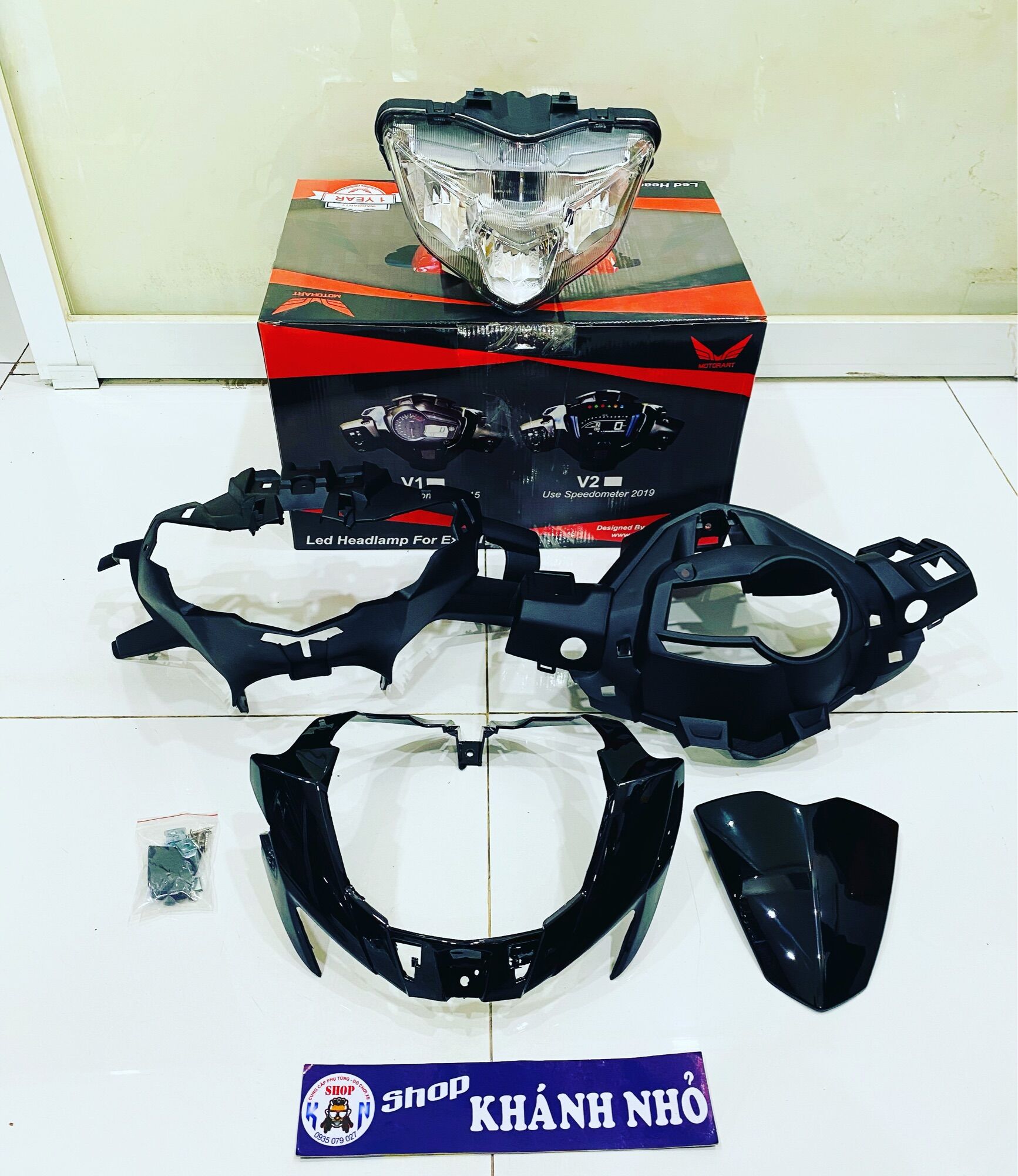 Set head lamp ex150 up đời for ex150 full color