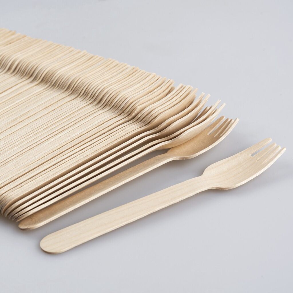 Nĩa gỗ ăn bánh 100cái dài 16cm dùng ăn bánh kem trái cây