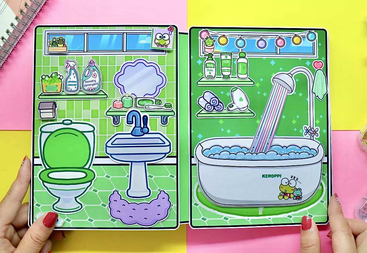 Ngôi nhà ếch xanh Kerropa của toca - Búp bê giấy