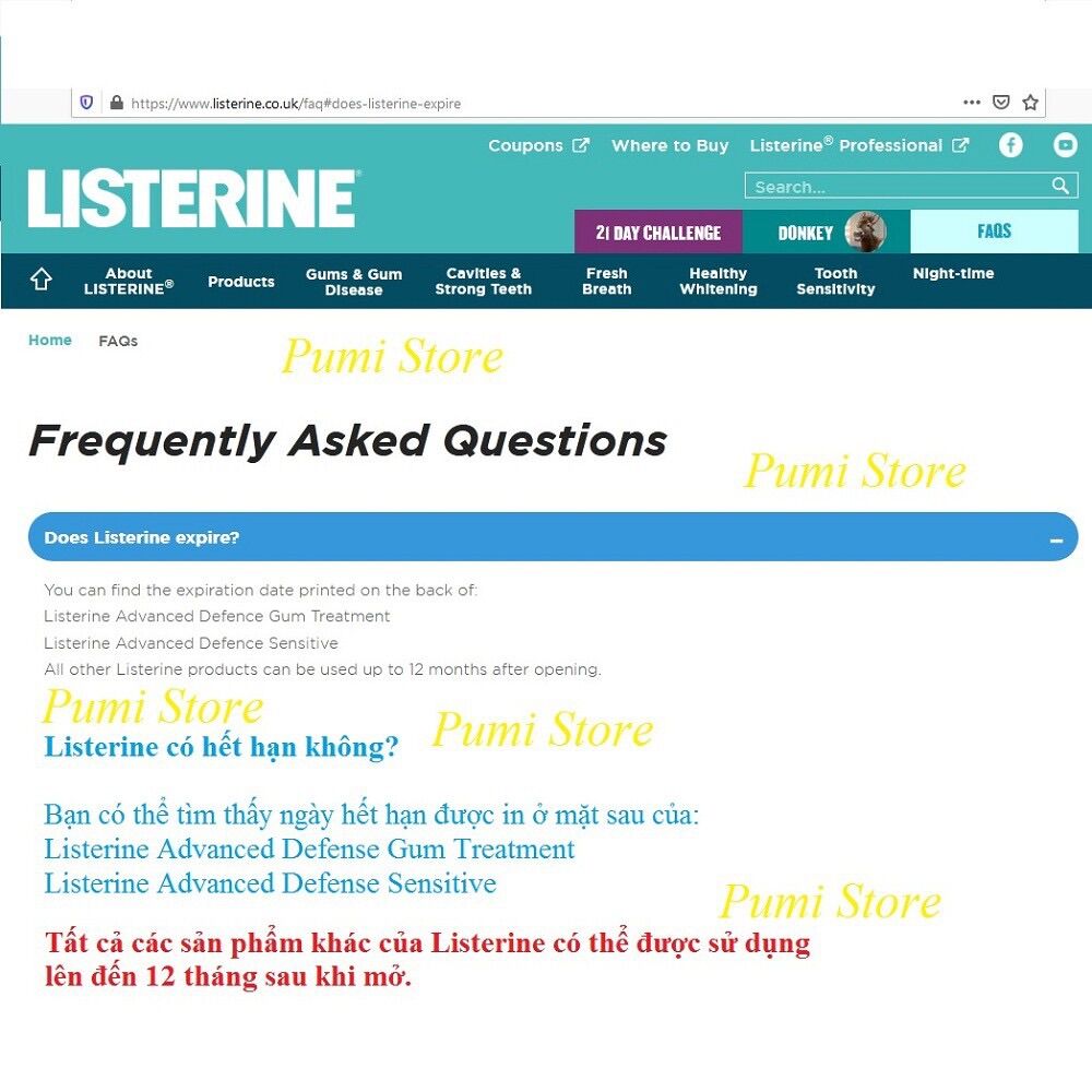 Xịt thơm miệng Listerine Cool Mint Pocketmist