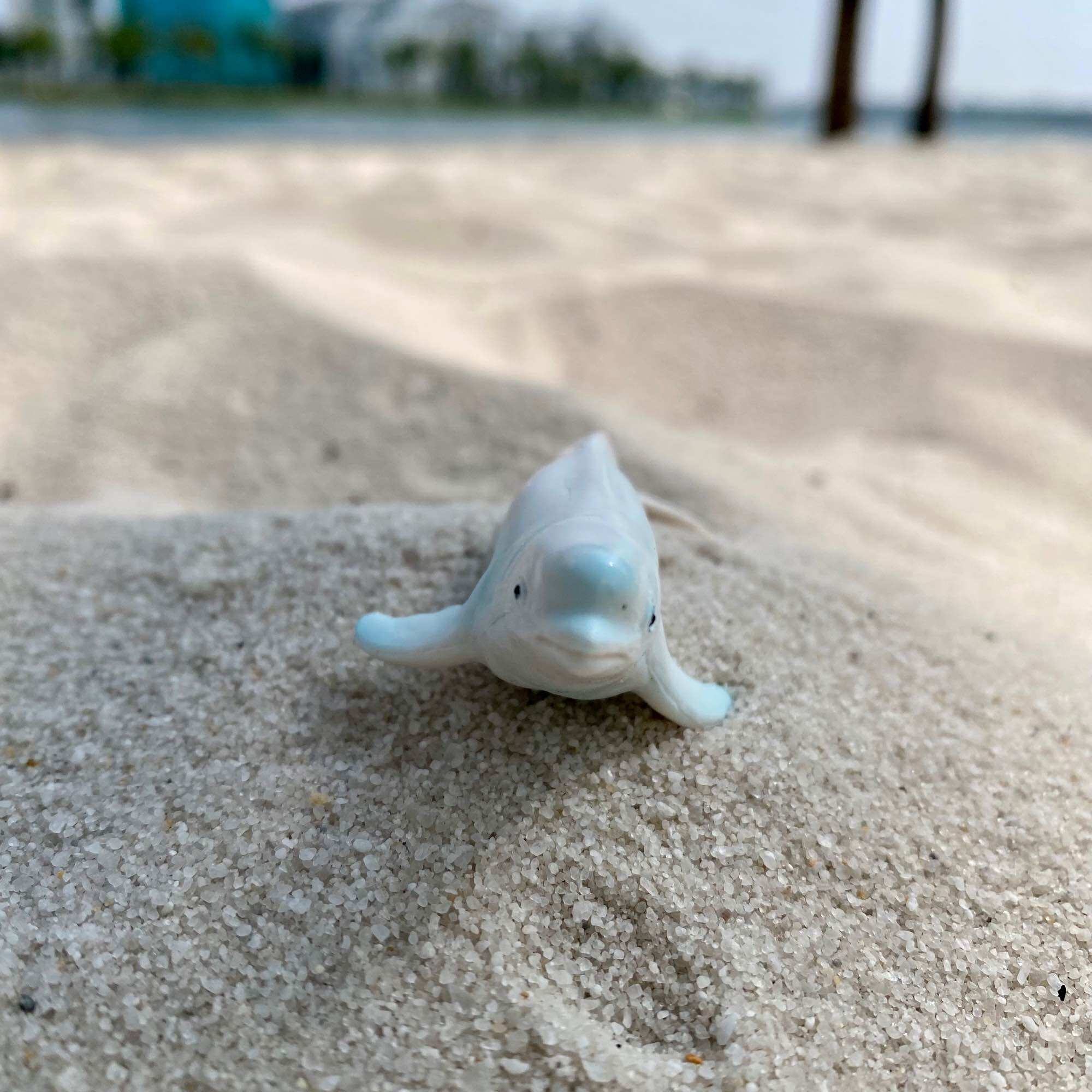 Mô hình động vật con cá voi trắng cá heo trắng Beluga
