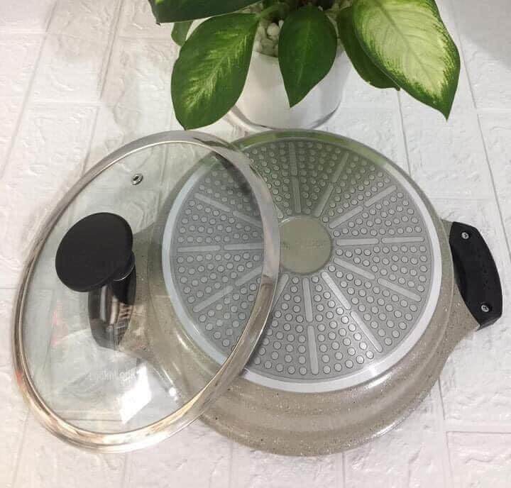 NỒI ĐÁ LOCK STONE 24CM THÀNH THẤP LCA6242