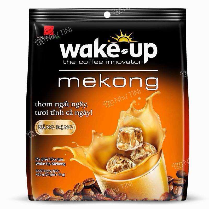 Cà phê sữa hoà tan Wake Up Mekong cam (24gói× 18g) HSD 2027