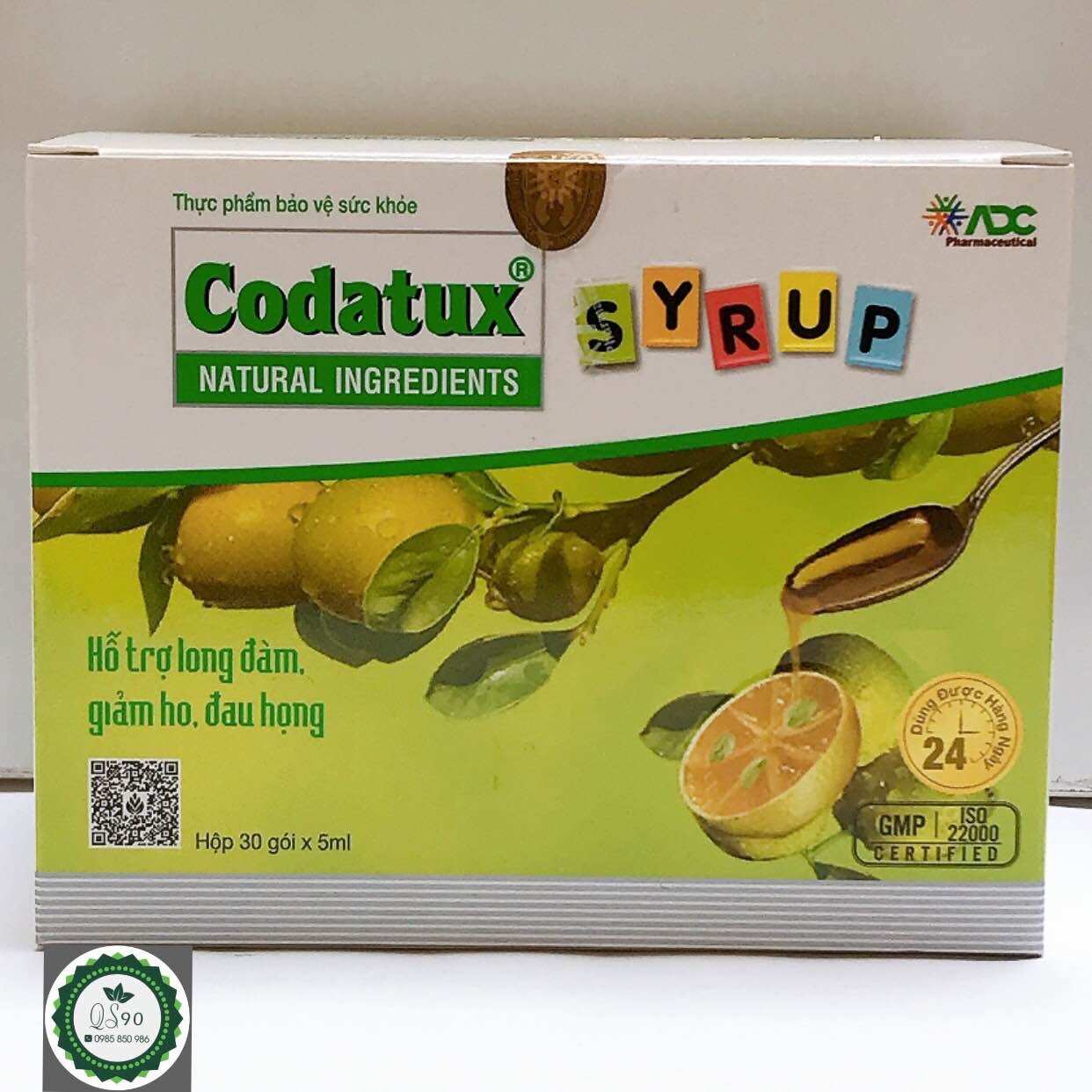 Siro Codatux 1 hộp 30 gói x 5ml giảm ho,đau họng