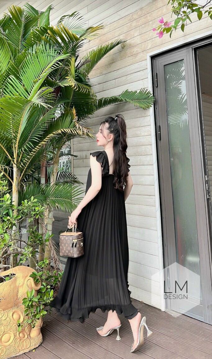Đầm dập ly vải voan mềm mịn
