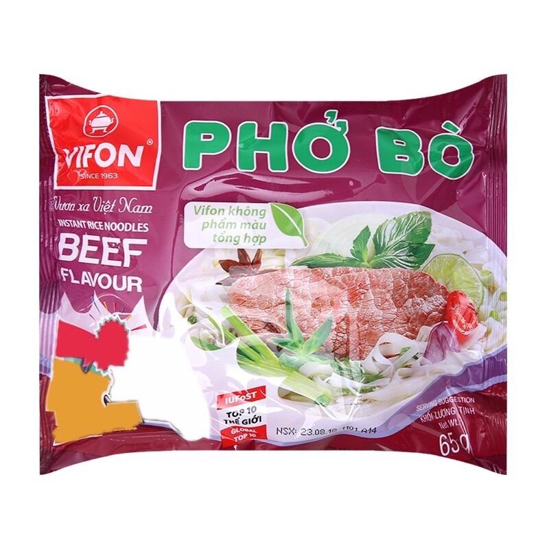 Phở bò Vifon thùng 30 gói x 65gr