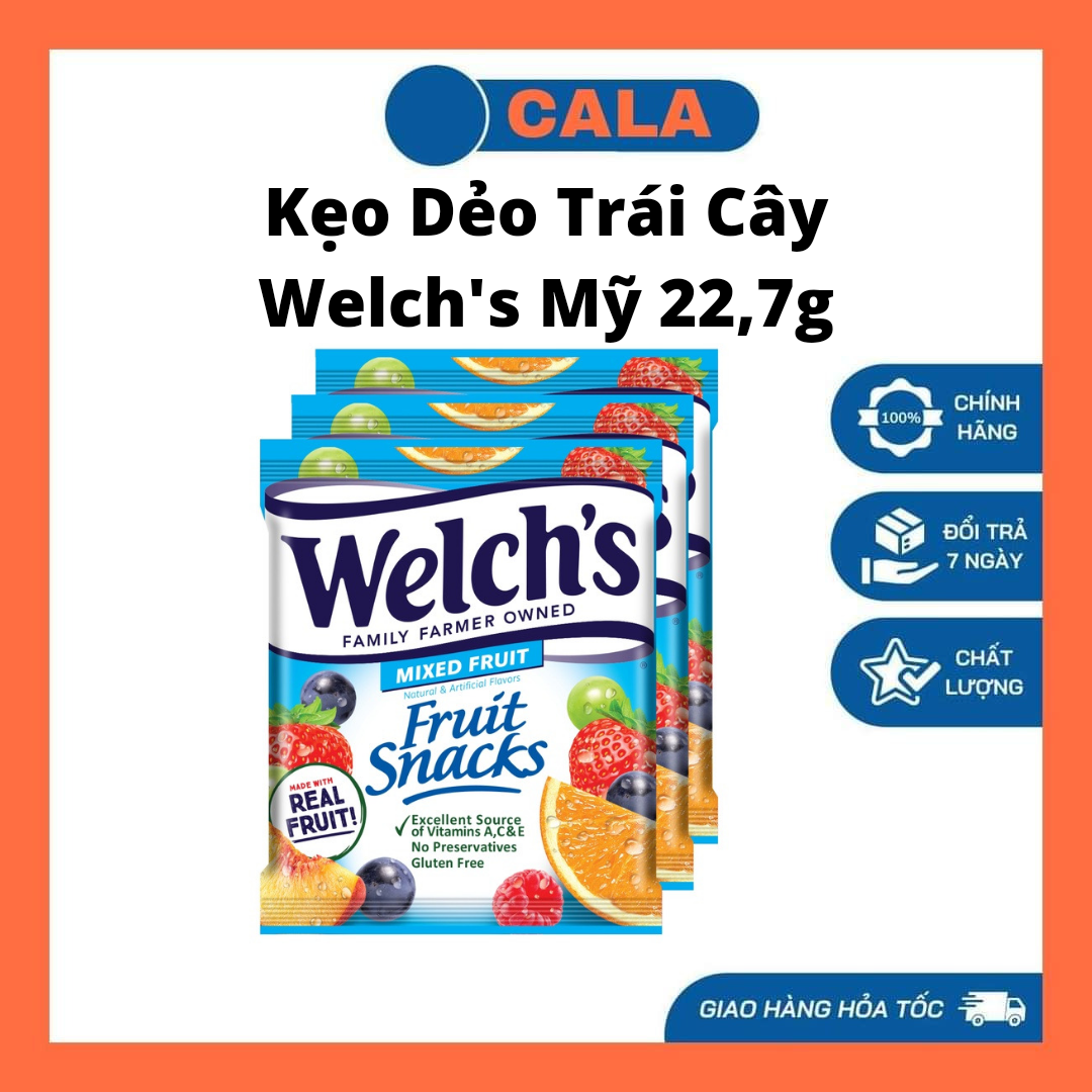 Kẹo dẻo trái cây welch's mỹ