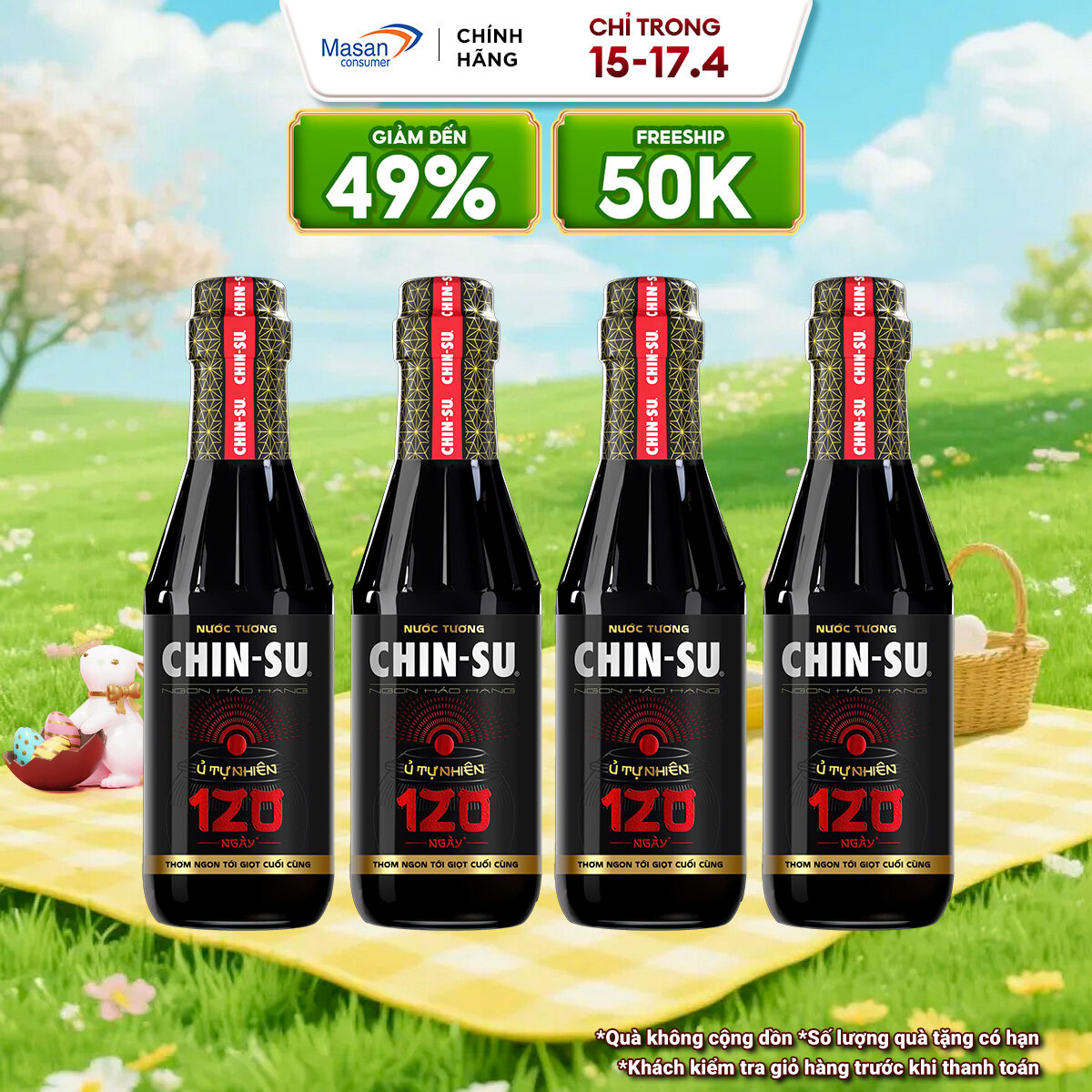 [Chọn Loại] Combo Chai Nước Tương Chin-su Ủ tự nhiên 120 ngày chai x 300ml