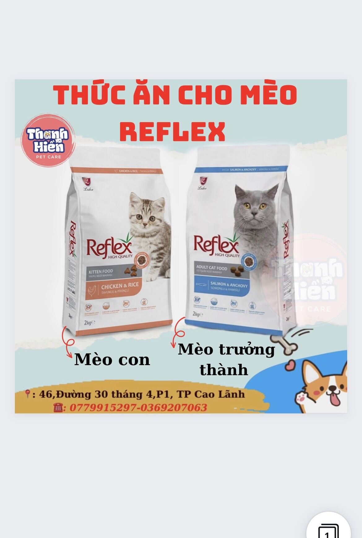 Thức ăn cho Mèo Reflex 2kg
